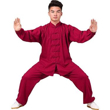 Imagem de Roupas De Tai Chi Mulheres, Homens Terno De Uniforme De Tai Chi, Artes Marciais Tradicionais Taiji Kung Fu Qigong Wushu Wing Chun Shaolin Treinamento Roupas Clássicas Mangas Compr, Lightgray, XXL