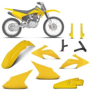 Imagem de Kit Plástico Crf 230f 2008 À 2014 + Protetor de Bengala + Protetor de 