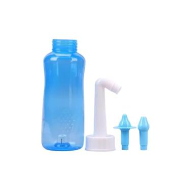 Imagem de Higienizador Nasal Adulto e Infantil 300ml - Conjunto Limpeza com 2 Bicos para Alívio de Sinusite, Rinite e Congestão Nasal