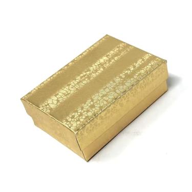 Imagem de RJ Displays Pacote com 50 caixas de presente de papelão, papelão, preenchidas com algodão, para joias, brincos, anéis, pulseiras, colares, pingentes, joias corporais. Tamanho dos relógios de bolso