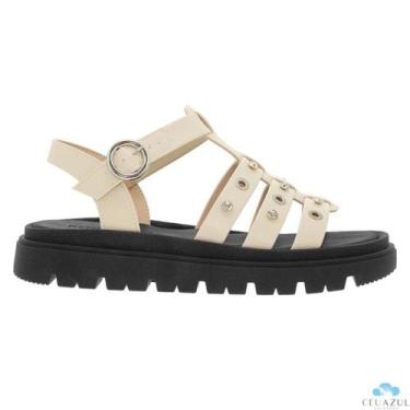 Imagem de Sandália Moleca Dulce María Feminina Tachas Estilo Rock Casual Confort