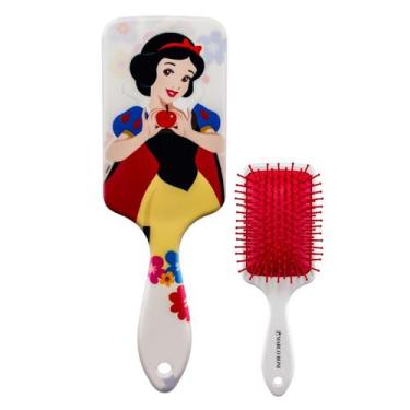 Imagem de Escova De Cabelo Raquete Disney Branca De Neve Marco Boni, Vermelho