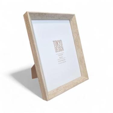Imagem de Porta Retrato 15x20cm Minimalista Marmore Kyoto Mesa Parede - Mkt Mult
