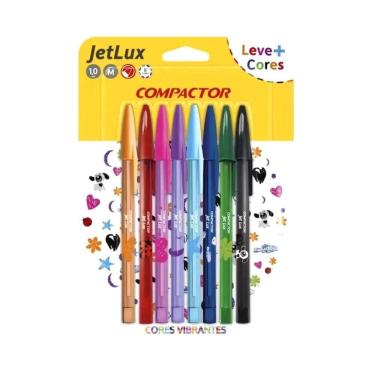 Imagem de Kit Caneta Esferografica Jet Lux 8 Cores Compactor