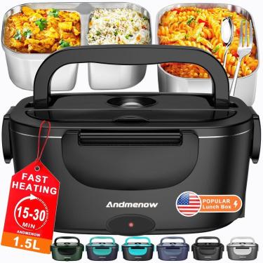 Imagem de Lancheira elétrica Andmenow 1.5L aquecedor de alimentos portátil