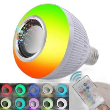 Imagem de Lâmpada Musical Caixa Som Bluetooth Led Rgb Com Controle E27 - LK