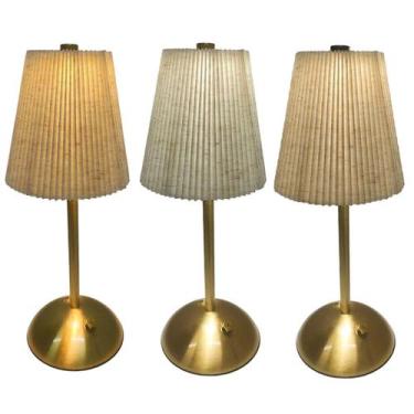 Imagem de Luminaria de Mesa LED 3 Tons Kit 3 uni Controle de Intensidade Bateria