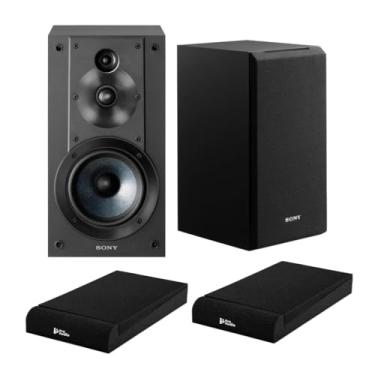 Imagem de Sony Sistema de alto-falante SSCS5 de 3 vias com 3 drivers (preto) pacote com almofadas de isolamento (2 itens)