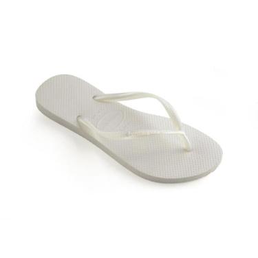 Imagem de Chinelo Havaianas Slim, 37/38, Branco