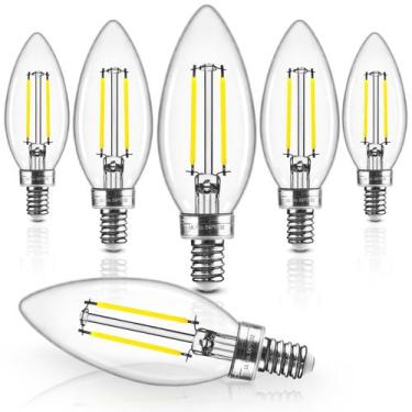 Imagem de Lâmpada LED de candelabro Hizashi E12 6W 550lm 5000K regulável, pacote