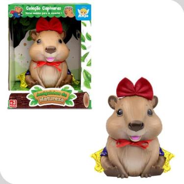 Imagem de Capivara Borracha Princesa Menina Brinquedo Boneco Coleção Capivaras A