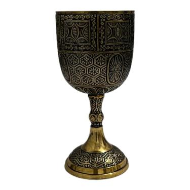 Imagem de Morcomart Cálice de latão cálice de latão antigo Arthur King Cup design elegante cálice de vinho decoração medieval