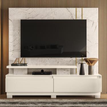 Imagem de Estante Home Theater Para Tvs Até 75 Polegadas New Apolo - Calacata-off White
