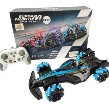 Imagem de Brinquedo Carrinho De Controle Remoto Gira 360 Solta Fumaça Fórmula - 