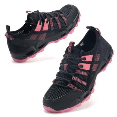 Imagem de ziitop Sapatos De Caminhada Aquáticos Femininos Para Mulheres, Tênis Esportivos De Secagem Rápida Para Atividades Ao Ar Livre, Antiderrapantes, Leves E Respiráveis, Para Caminhada E Escalada, Preto