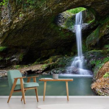Imagem de Papel de Parede Paisagem Cachoeira Natureza Sala Adesivo - 028pcm - Al