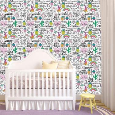 Imagem de Papel de Parede Adesivo - Unicórnio Baby Bebe - 098ppb - Allodi