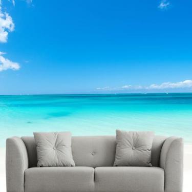 Imagem de Papel de Parede Praia Paisagem Mar Natureza Sala Painel - 101pcp - All