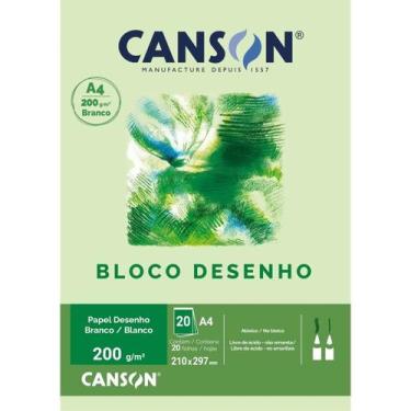 Imagem de Bloco A4 200g Canson branco com 20 folhas