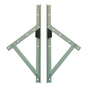 Imagem de Braço Suporte Janela Maxim Ar Alumínio 25 Branco - 32cm - KMP