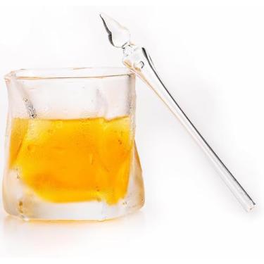 Imagem de Prefdo Pipeta de água de vidro de uísque, conta-gotas de vidro para bourbon, uísque e rum, ferramenta de diluição de precisão com caixa de presente, compacta e portátil, acessório de bar elegante