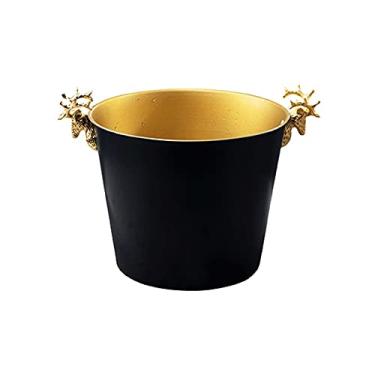 Imagem de Balde de gelo para festas Balde de gelo de grande capacidade balde de champanhe grosso de aço inoxidável para festa em casa balde de gelo de vinho bar restaurante balde de gelo recipiente de gelo