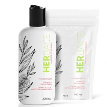 Imagem de Sabonete Íntimo Vegano Herbace Kit Econômico | 1 Frasco 200 ml + 1 Refil 200 ml