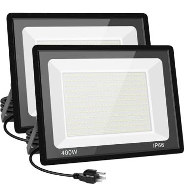 Imagem de Sunkkes Luzes de LED para estádio de 400 W ao ar livre, luzes LED super brilhantes para arena 85-265V IP66 à prova d'água 5000K iluminação comercial branca para campos esportivos e contagens (pacote