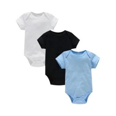 Imagem de Macacão de Algodão para Bebê - Conjunto de Body de Verão (3 Peças), 0-
