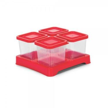 Imagem de Conjunto Porta Temperos Condimentos Quadrado 4 Peças Transp - Ercaplas