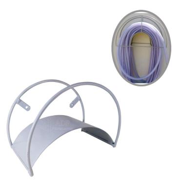 Imagem de  Suporte De Enrolar Mangueira Meia Lua Parede Branco