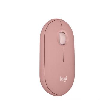 Imagem de Mouse Logitech Pebble M350s Sem Fio - Branco/rosa