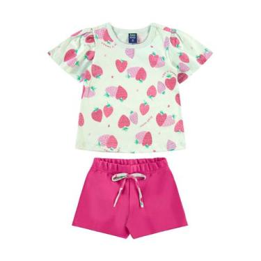 Imagem de Conjunto Blusa e Short para Menina Bee Loop, Verde, 2