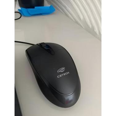 Imagem de Mouse com fio usb óptico c3tech ms31bk preto ergonômico plug and play 