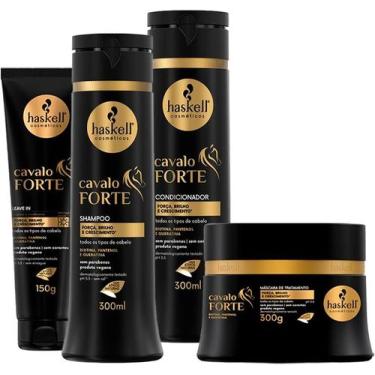 Imagem de Haskell Kit de Cuidados com Cabelos Cavalo Forte Thermo (4 Produtos) -