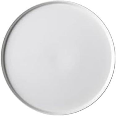 Imagem de Bandeja De Servir Cerâmica Bandeja Redonda Adequada Para Café Da Manhã Mesa De Café Cozinha Lanches Sala De Jantar Do Hotel, White, S