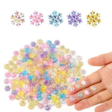Imagem de 210 Mini Flocos Neve Resina, Enfeites Floco Neve Inverno Cores Misturadas Decorações Natal para Jardim Fadas de Natal Casa Brinquedo Decoração Exposição de Micropaisagem
