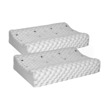 Imagem de Travesseiro Cervical, Conjunto de Travesseiros MagnéTicos para CorreçãO Cervical, Conjunto de 2 PeçAs, Inclui Espuma Infravermelha Macia, FunçãO Antirronco(Kit 2 travesseiros)