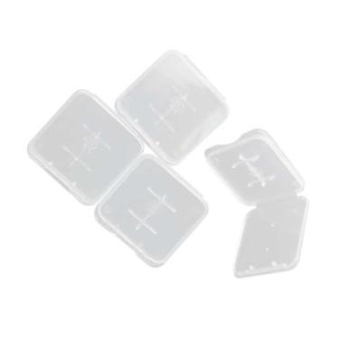 Imagem de 30 peças de plástico para cartão de memória, porta-cartões micro TF, transparente