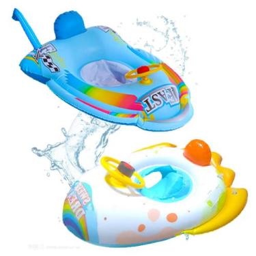 Imagem de Boia Bote Infantil Inflável Carro Com Volante Buzina Piscina - Summer 