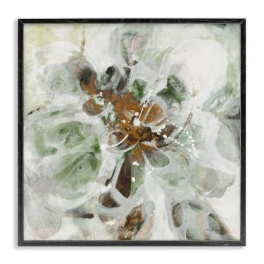 Imagem de Stupell Industries Arte giclée emoldurada preta com movimento marrom e bege, design de Liz Jardine, 61 x 61 cm