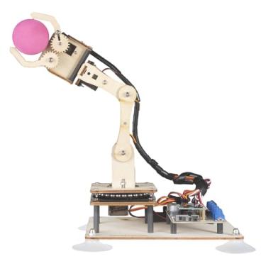 Imagem de Adeept 5-DOF Robotic Arm Kit Compatible with Arduino IDE, Programmable DIY Coding STEM Educational 5 Axis Robot Arm with OLED Display Processing Code and Tutorials - Wooden