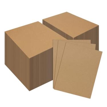Imagem de RLAVBL Pacote com 200 folhas de papelão ondulado, 21 x 27 cm, inserções planas de papelão para envio, envio, embalagem, artesanato faça você mesmo