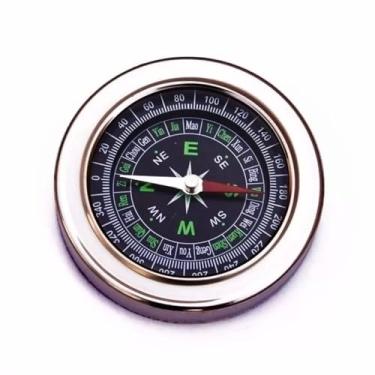 Imagem de Bússola Profissional 6 cm - Metal para Camping, Pesca e Trilha - Ideal para Bolso e Aventuras