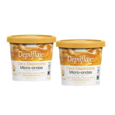 Imagem de Kit 2 Cera de Microondas Depilação Corporal Buço Axila Virilha Natural
