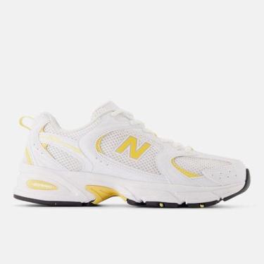 Imagem de Tênis New Balance 530, Branco, Amarelo, 36