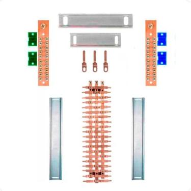 Imagem de Kit Barramento Trifásico 100A para 40 Circuitos - Zathura