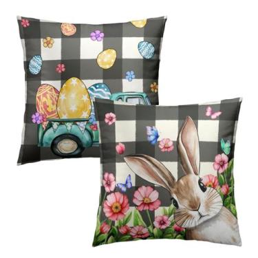 Imagem de Capa de travesseiro Imiss Easter Rabbit Easter Rabbit, 50x50cm, conjun