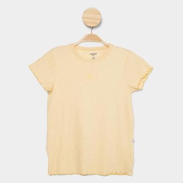 Imagem de Blusa Infantil Hering Casual Menina, Amarelo claro, 8A