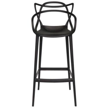 Imagem de Kit Com 4 Banqueta Média Masters Allegra - 66 Cm - Preto Preto - DECOR